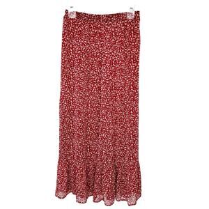 Wild Fable Wms S Burgundy Flowy Floral Maxi Skirt Dark Cottagecore Targetstyle
